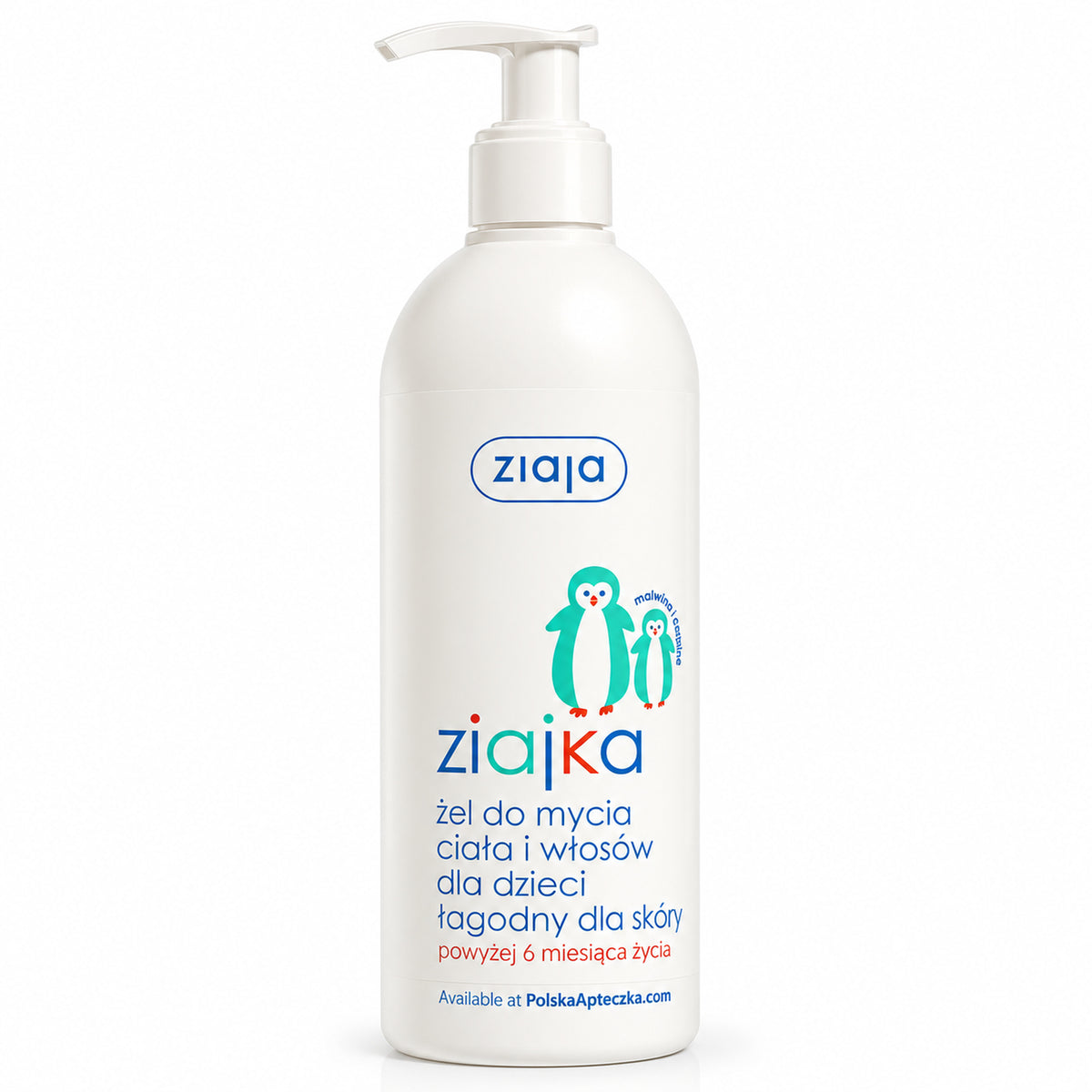 Ziajka Kids Body & Hair Wash 400ml - Ziaja product packaging on a white background