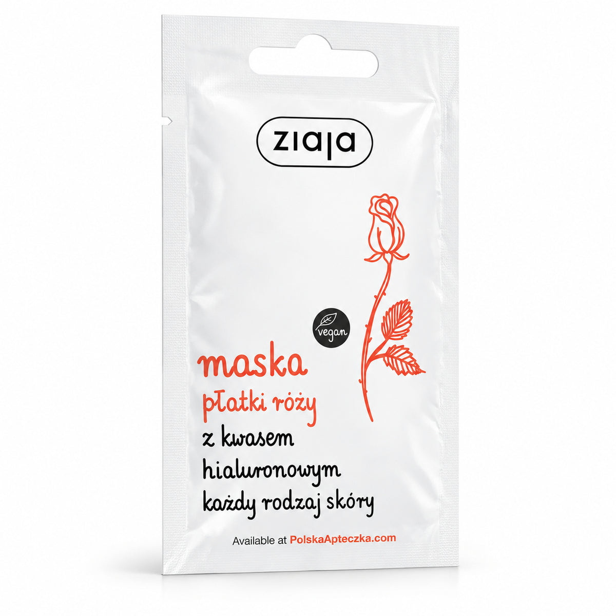 Rose Butter Hyaluronic Acid Face Mask 7ml - Ziaja product packaging on a white background