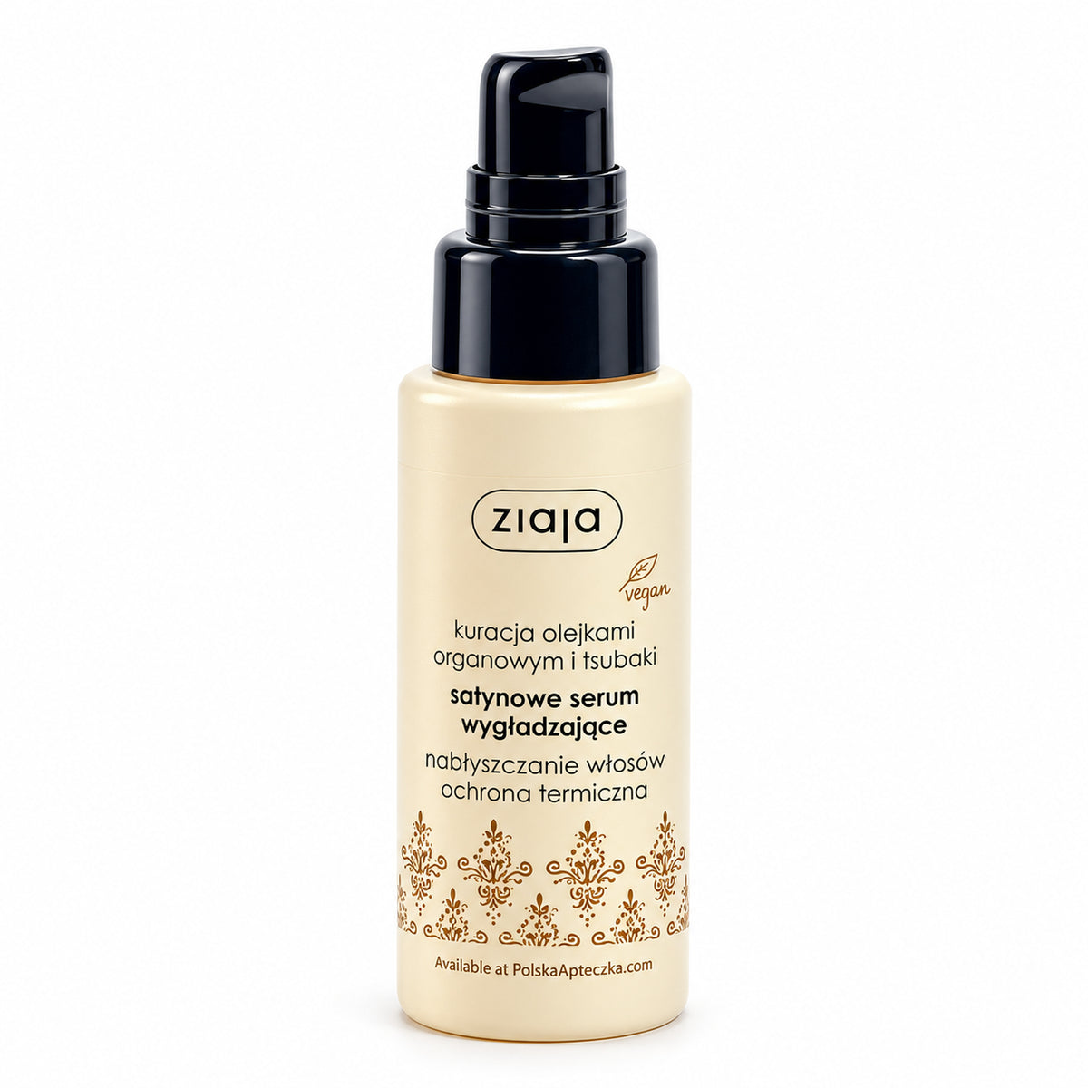 Argan Satin Smoothing Hair Serum 50ml - Ziaja product packaging on a white background