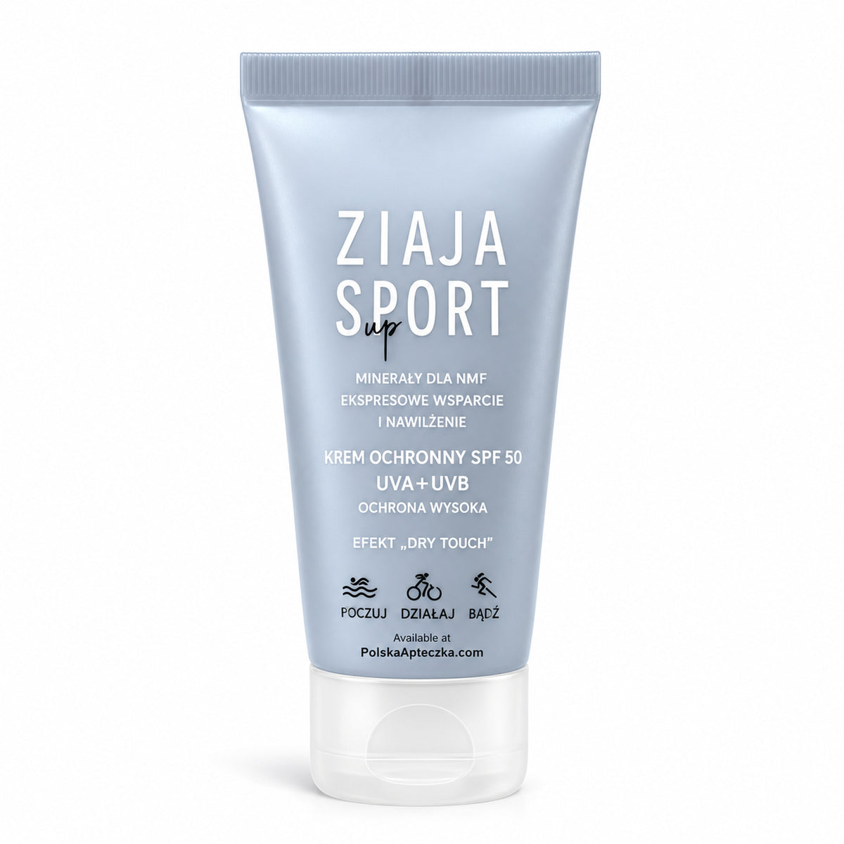 Sport Protective Face Cream SPF 50 50ml - Ziaja product packaging on a white background