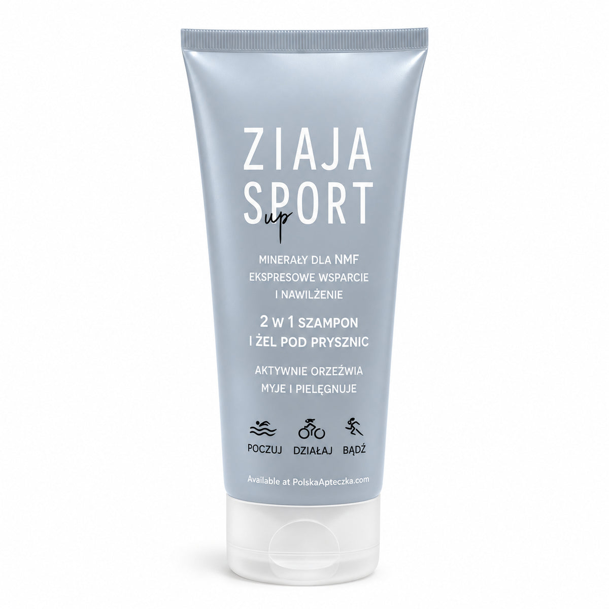 Sport 2-in-1 Shower Gel & Shampoo 200ml - Ziaja product packaging on a white background