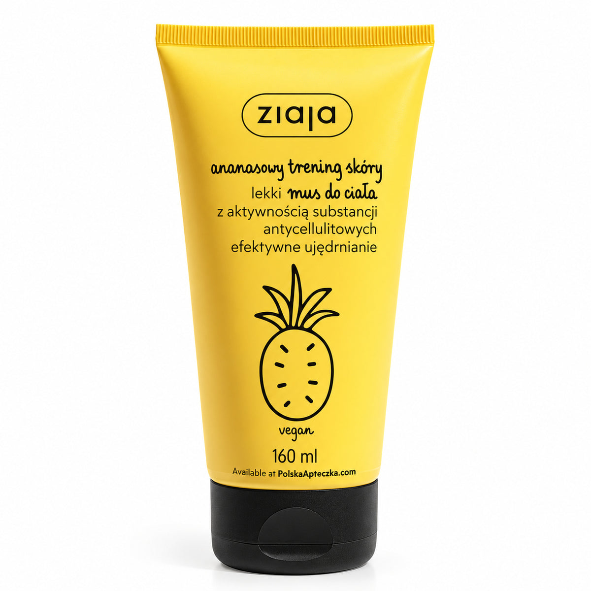 Pineapple Body Mousse 160ml - Ziaja product packaging on a white background