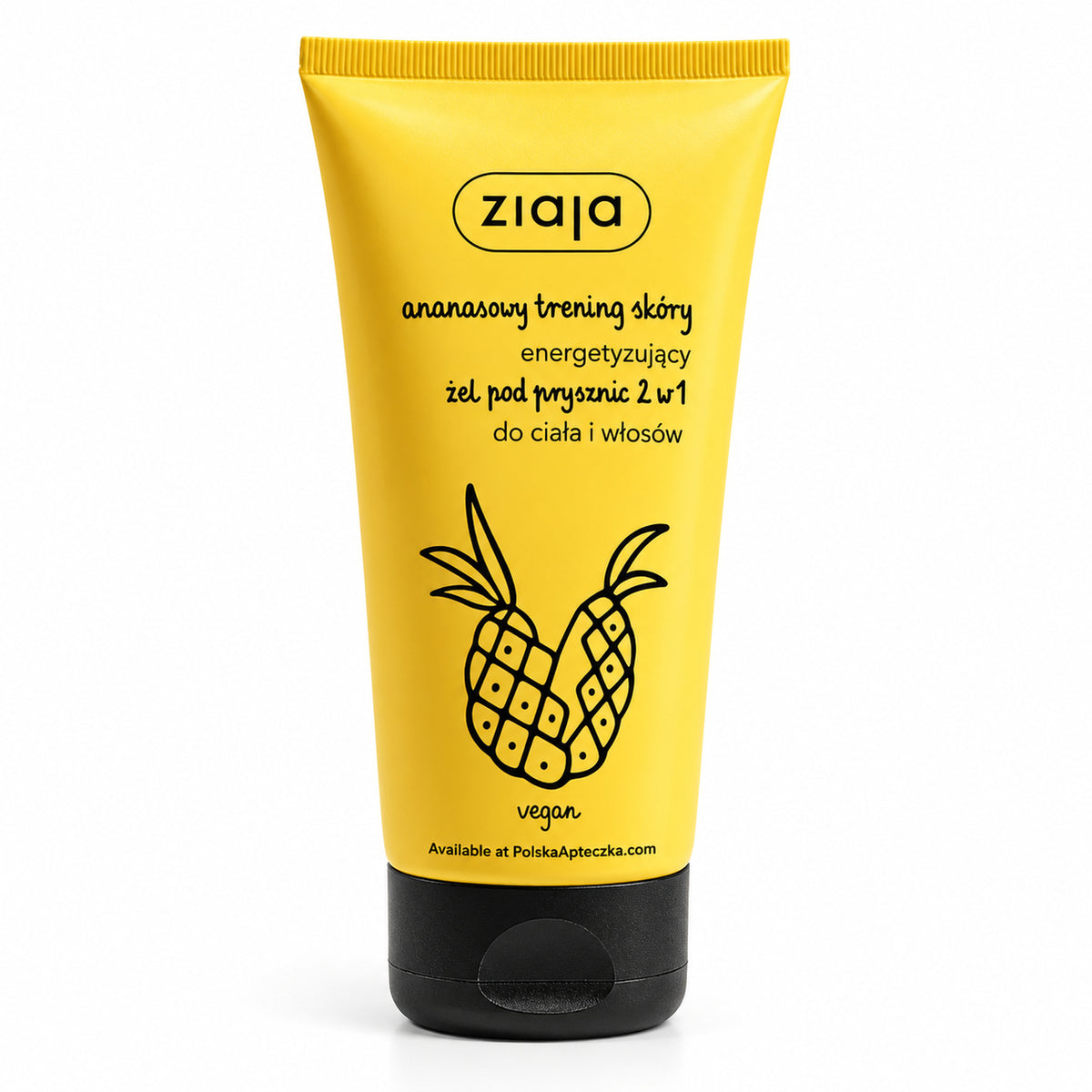 Pineapple 2-in-1 Body & Hair Wash 160ml - Ziaja product packaging on a white background