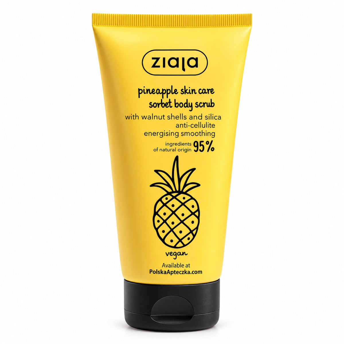 Pineapple Body Scrub 160ml - Ziaja product packaging on a white background