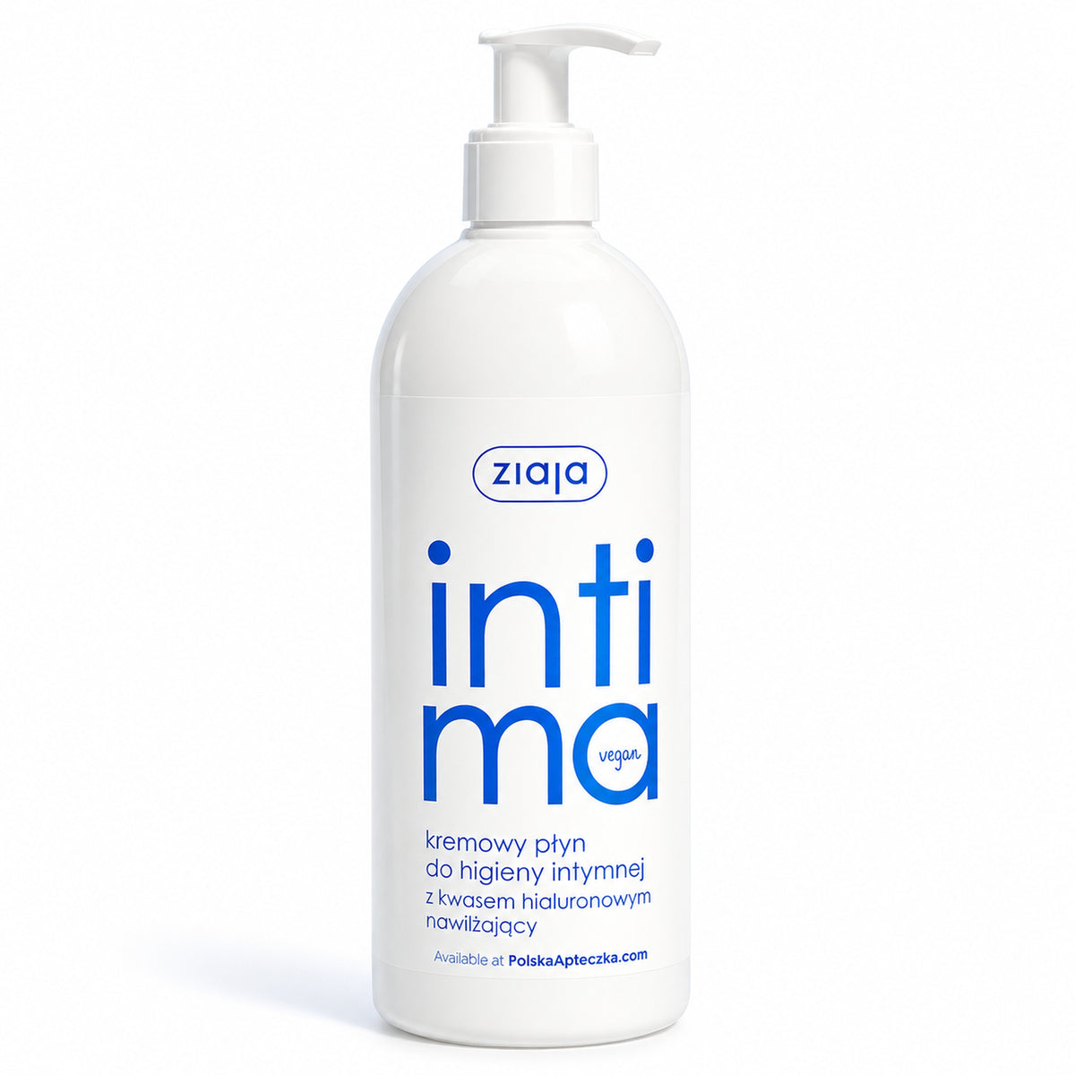 Intima Hyaluronic Acid Creamy Intimate Wash 500ml - Ziaja product packaging on a white background