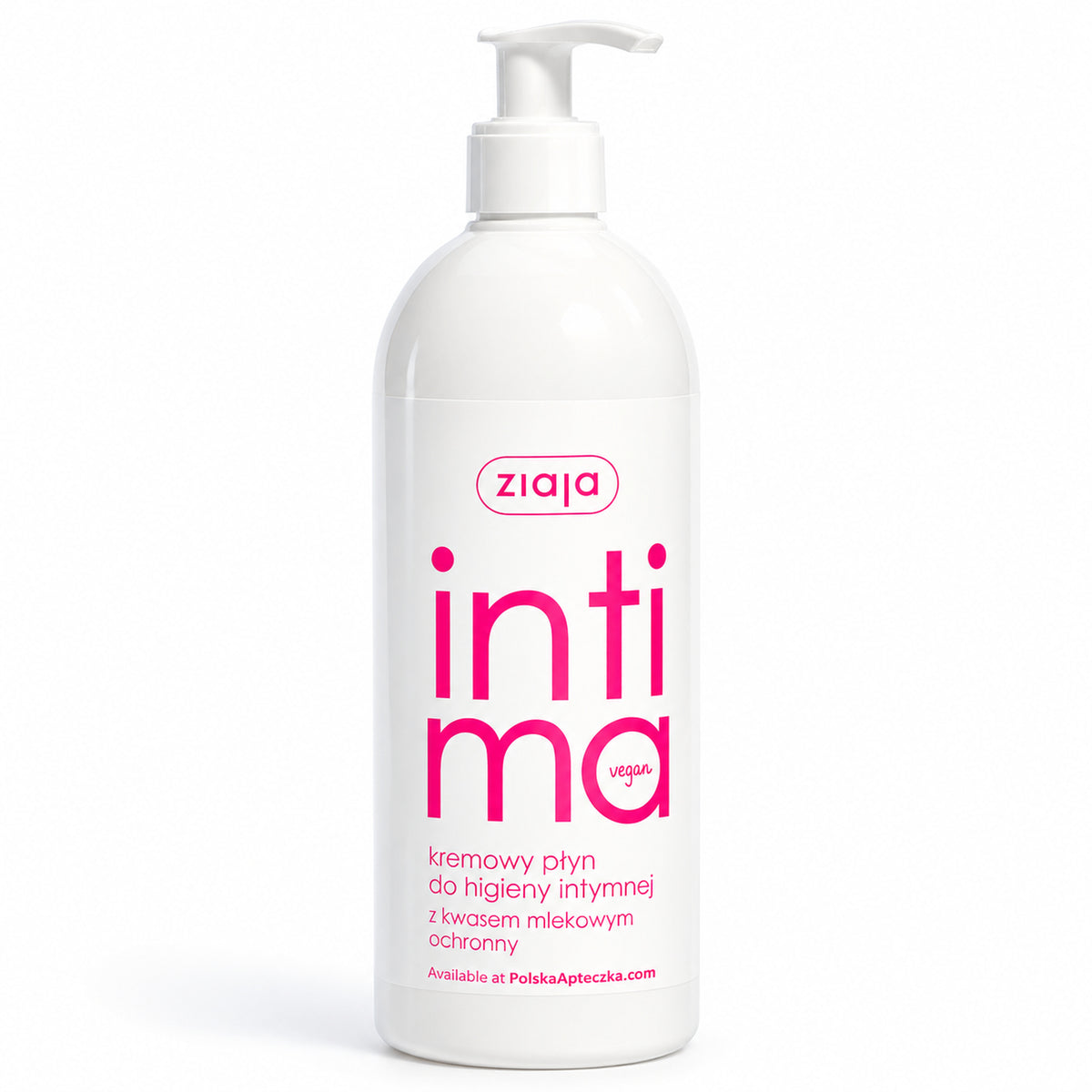 Intima Lactic Acid Creamy Intimate Wash 500ml - Ziaja product packaging on a white background