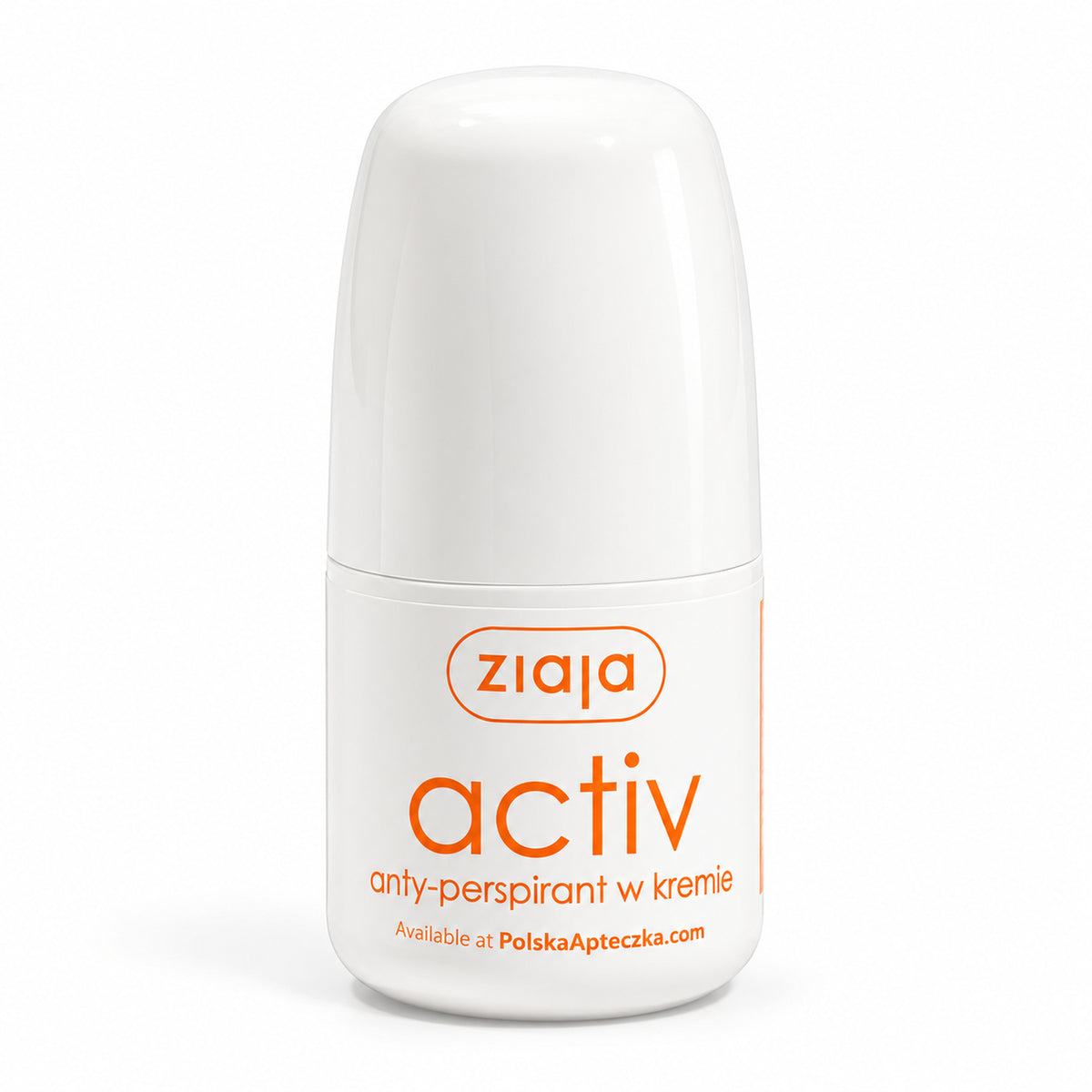 Active Cream Antiperspirant Roll-On 60ml - Ziaja product packaging on a white background