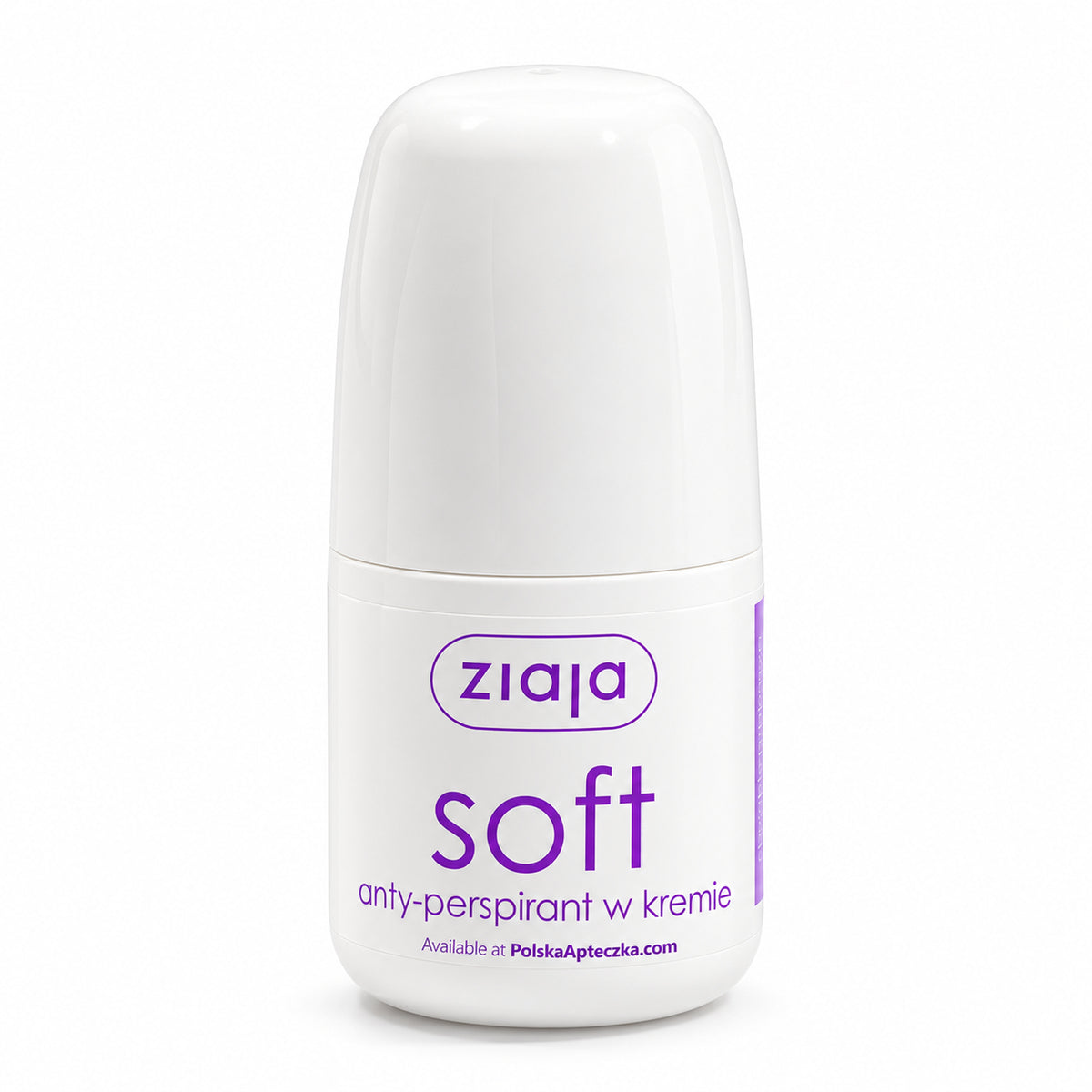 Soft Cream Antiperspirant Roll-On 60ml - Ziaja product packaging on a white background
