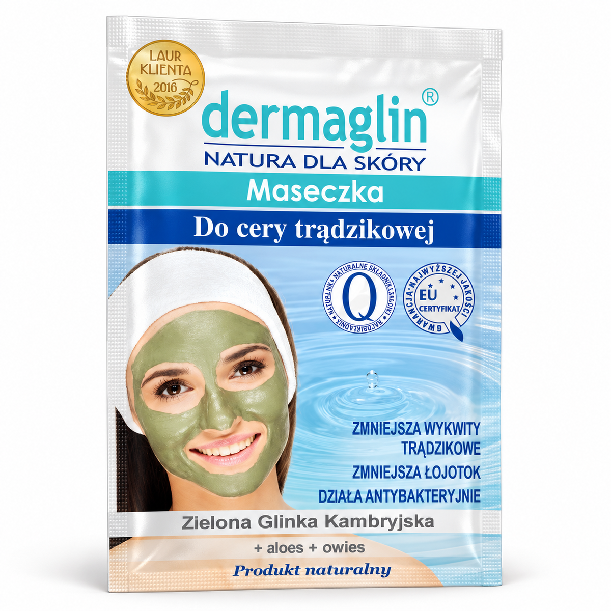 Dermaglin Green Clay Face Mask for Blemish-Prone Skin 20 g | Dermaglin Maseczka do cery trądzikowej z zieloną glinką 20 g