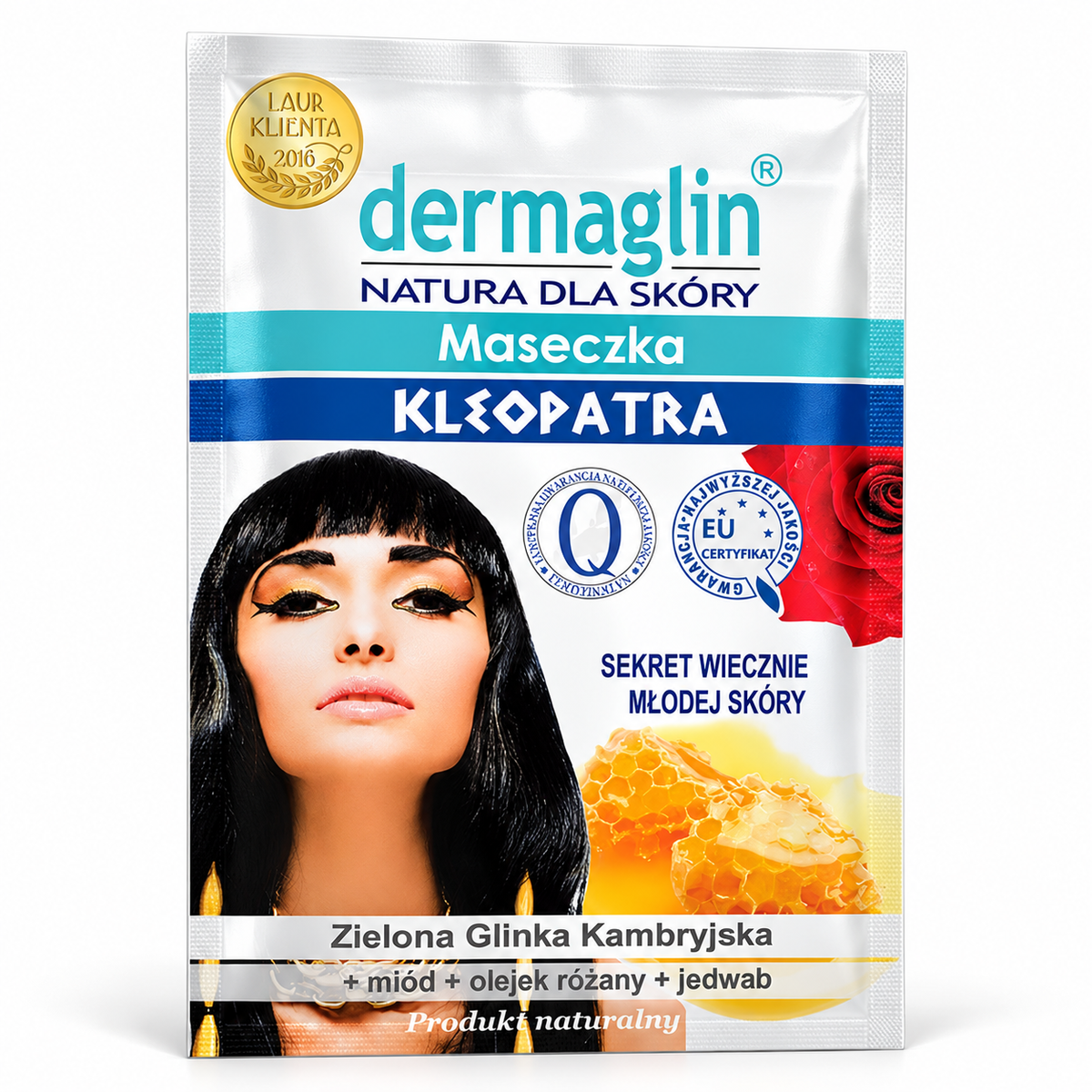 Dermaglin Cleopatra Green Clay Face Mask 20 g | Dermaglin Kleopatra Maseczka z zieloną glinką 20 g