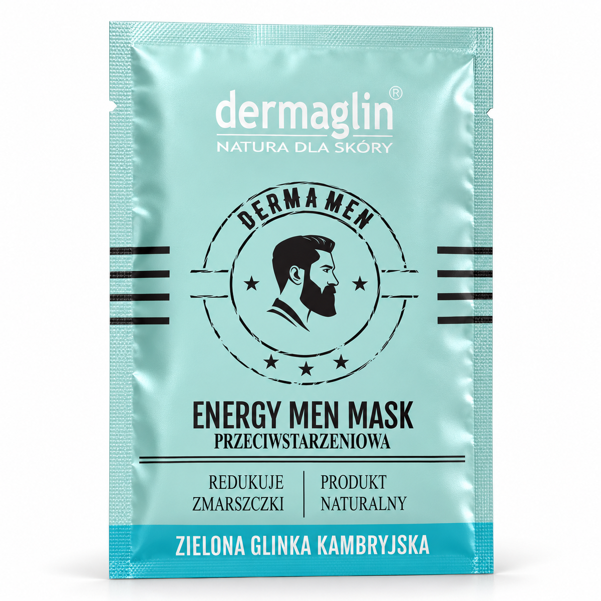 Dermaglin Energy Men Anti-Aging Green Clay Face Mask 20 g | Dermaglin Energy Men Przeciwstarzeniowa maseczka do twarzy 20 g