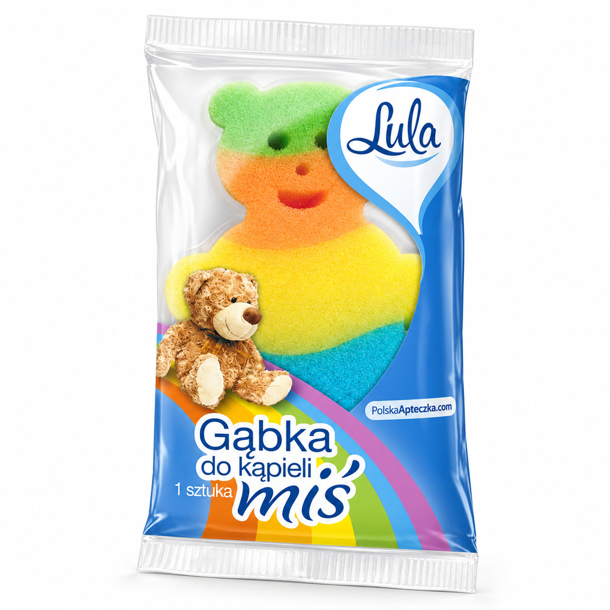 Bear Children's Bath Sponge, 1 pc – LULA / Miś – Gąbka do kąpieli dla dzieci, 1 szt.