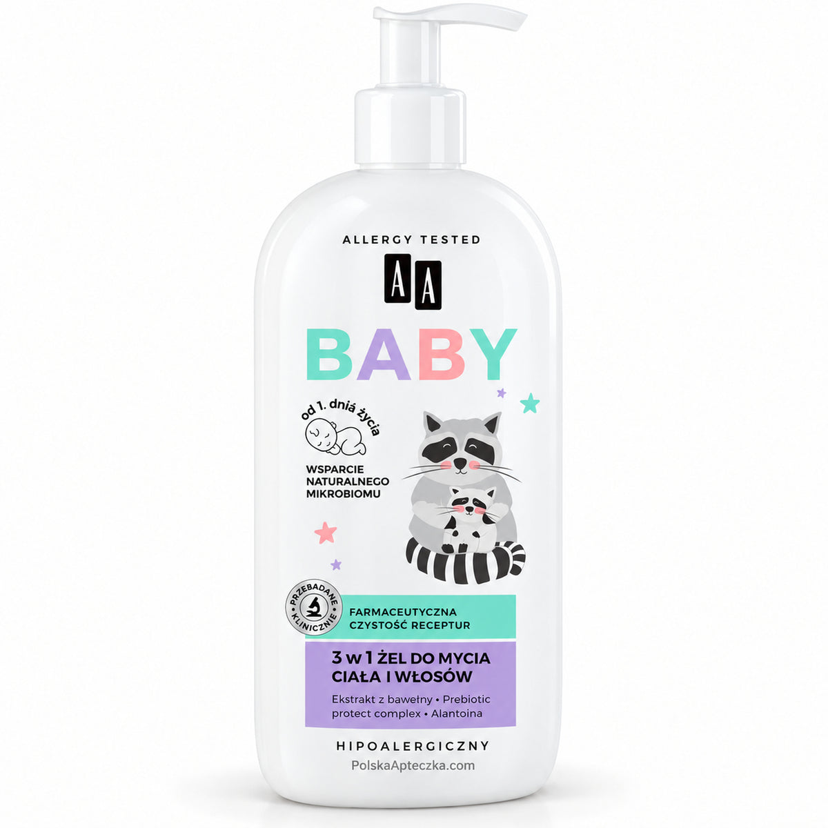 Baby 3-in-1 Soothing Shampoo & Bath Wash, 400 ml – AA / Baby 3 w 1 Łagodzący szampon i płyn do kąpieli, 400 ml – AA