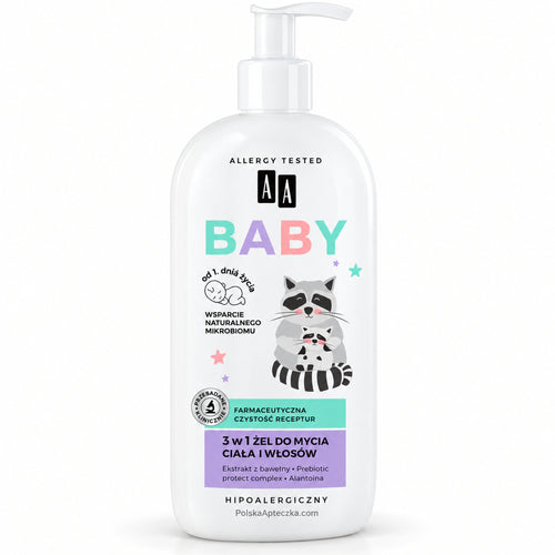 Baby 3-in-1 Soothing Shampoo & Bath Wash, 400 ml – AA / Baby 3 w 1 Łagodzący szampon i płyn do kąpieli, 400 ml – AA