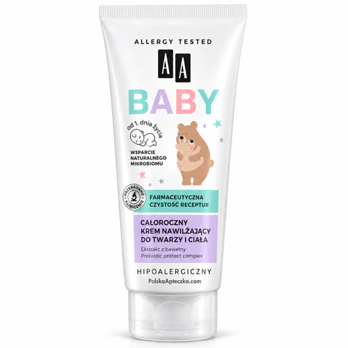 Baby Moisturizing Face & Body Cream, 75 ml – AA / Baby Nawilżający krem do twarzy i ciała, 75 ml – AA