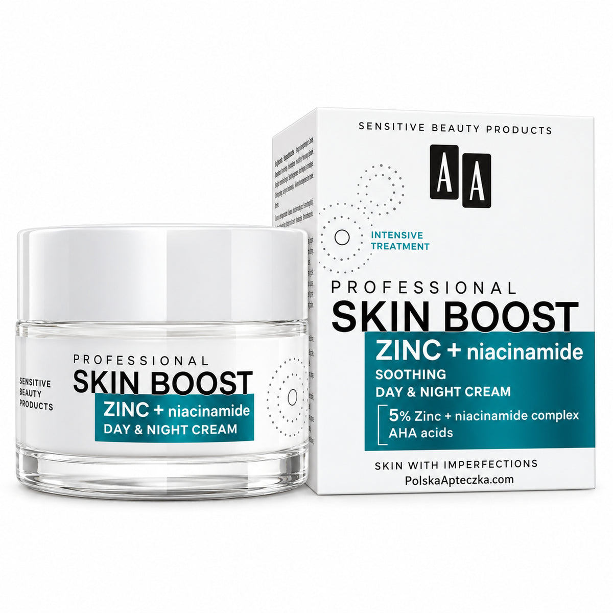 Skin Boost Zinc & Niacinamide Soothing Cream, 50 ml – AA / Skin Boost Krem łagodzący z cynkiem i niacynamidem, 50 ml – AA