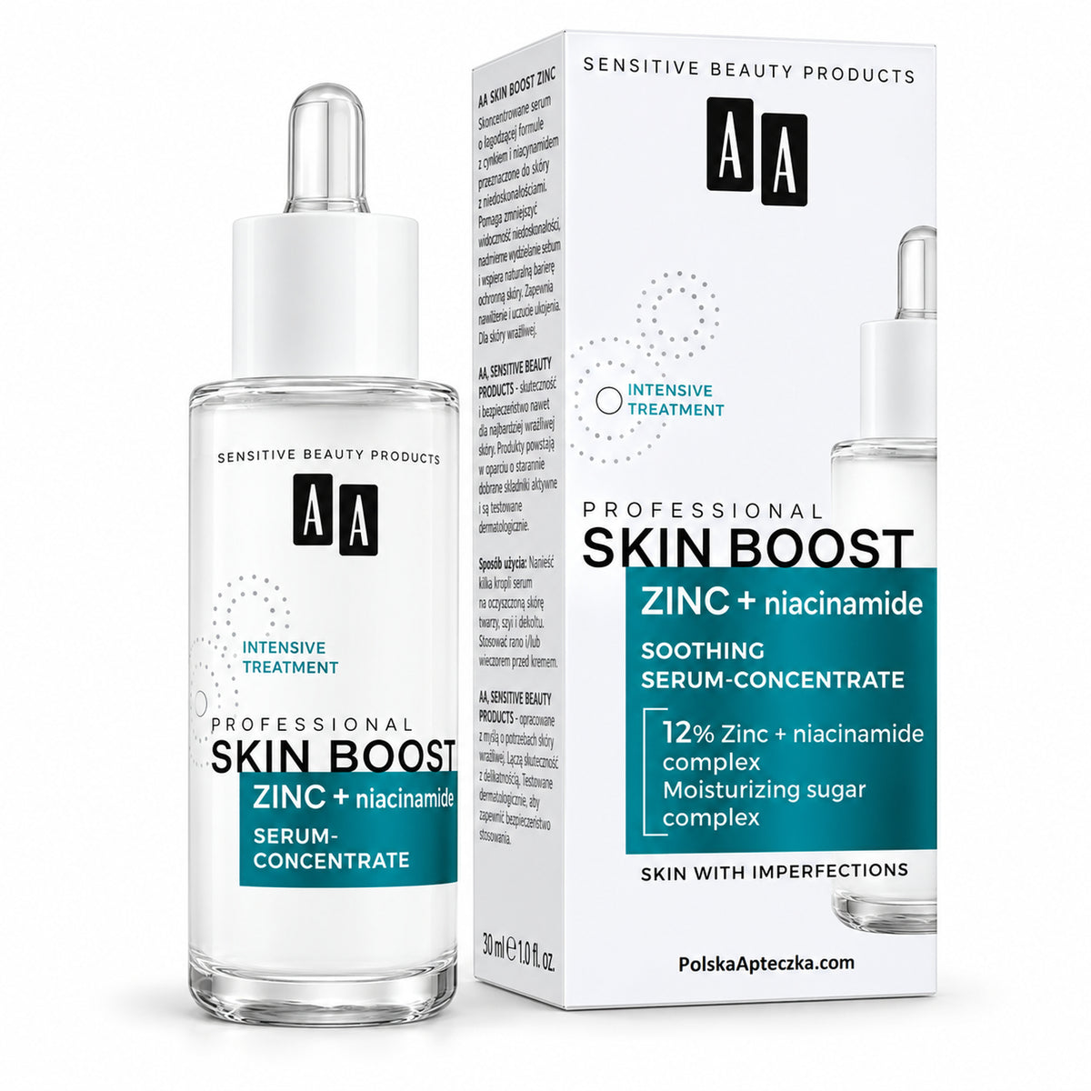 Skin Boost Zinc & Niacinamide Soothing Serum, 30 ml – AA / Skin Boost Serum łagodzące z cynkiem i niacynamidem, 30 ml – AA