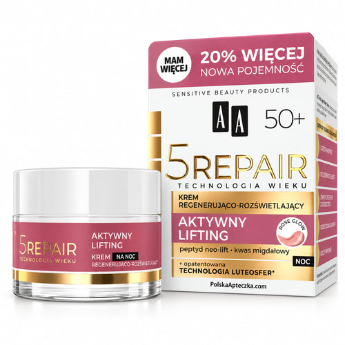 Age Technology 50+ Regenerating Night Cream, 60 ml – AA / Technologia Wieku 50+ Krem regenerujący na noc, 60 ml – AA