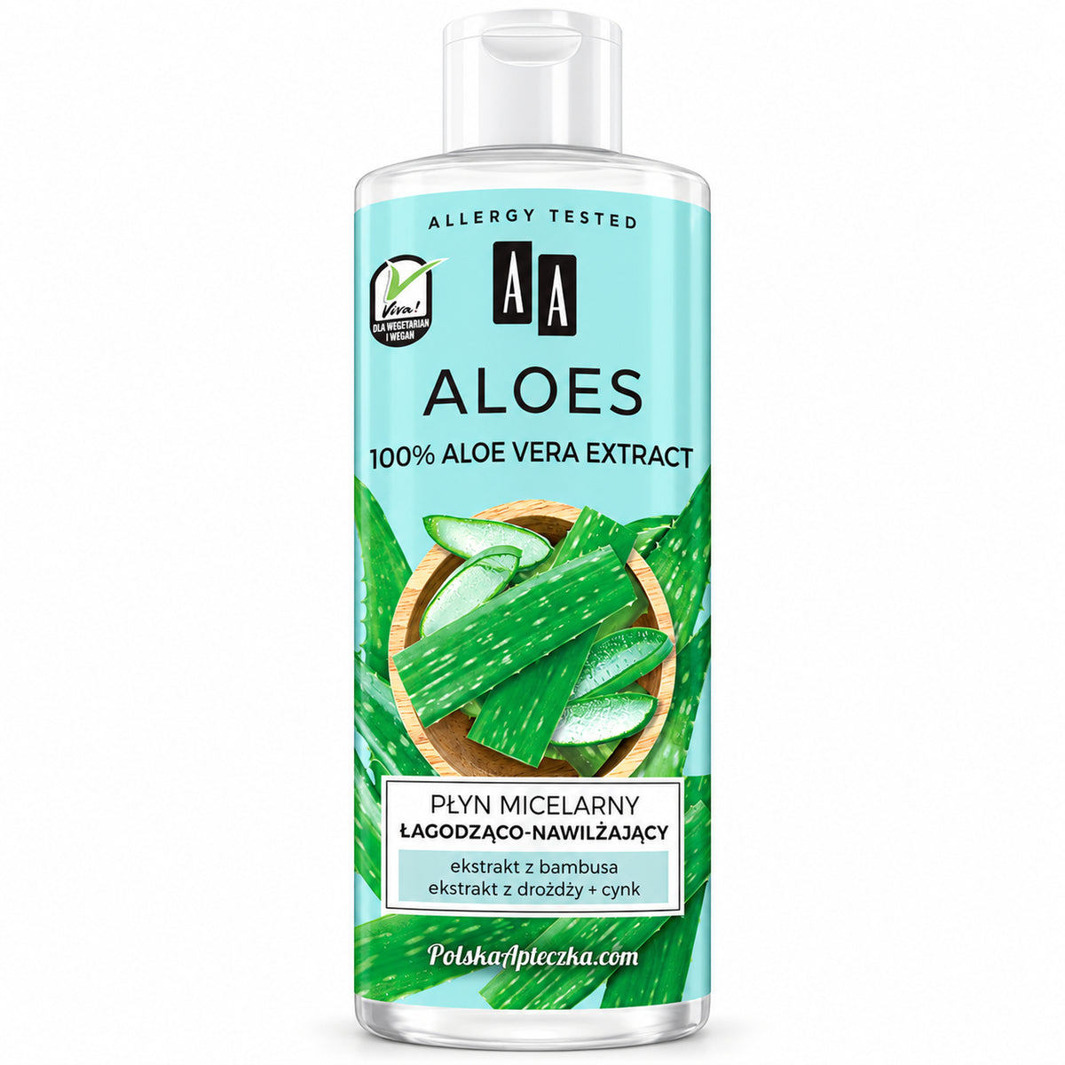 AA Oceanic, Aloes płyn micelarny łagodząco-nawilżający 400ml / Aloes Płyn micelarny łagodząco-nawilżający, 400 ml – AA