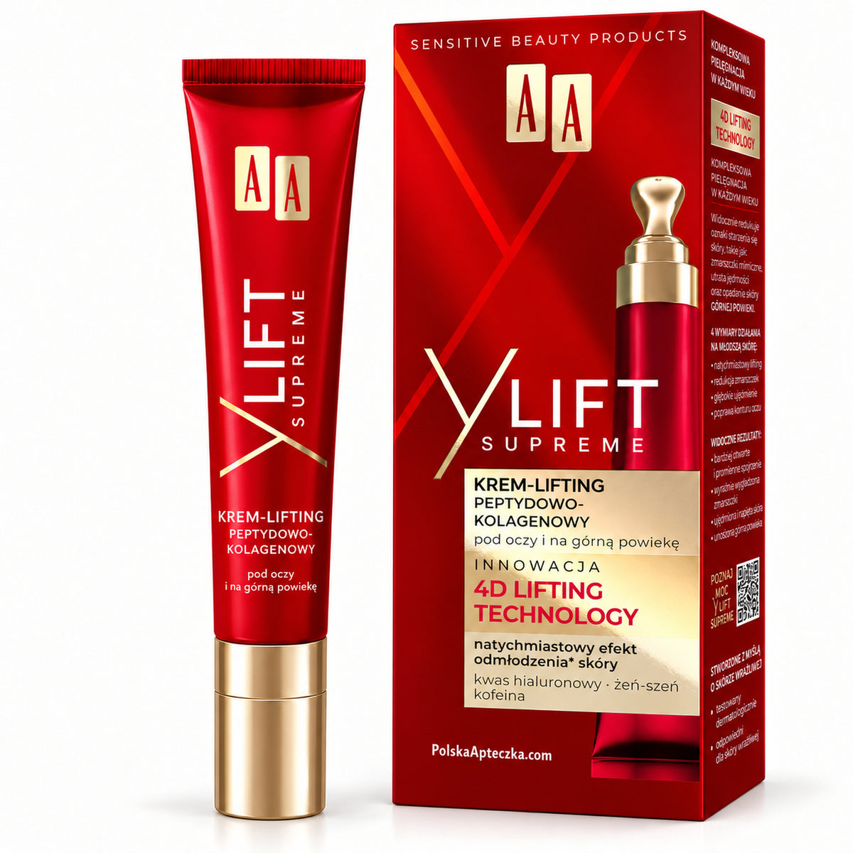 Y Lift Supreme Peptide Eye Cream, 15 ml – AA / Y Lift Supreme Peptydowy krem pod oczy, 15 ml – AA