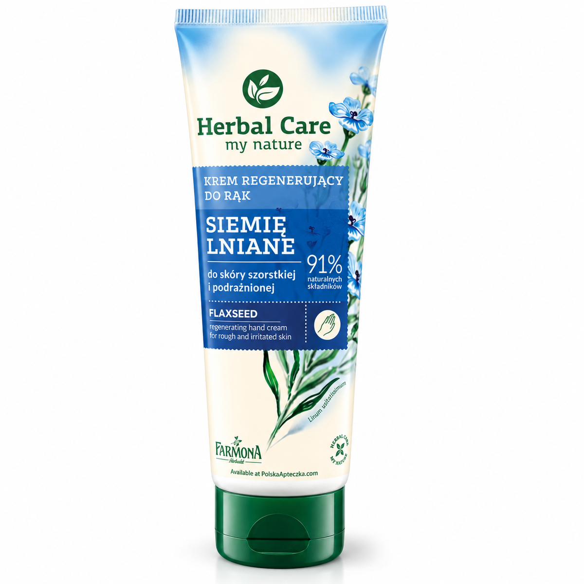Farmona Herbal Care Flaxseed Regenerating Hand & Nail Cream, 100 ml / Siemię lniane – Regenerujący krem do rąk i paznokci, 100 ml