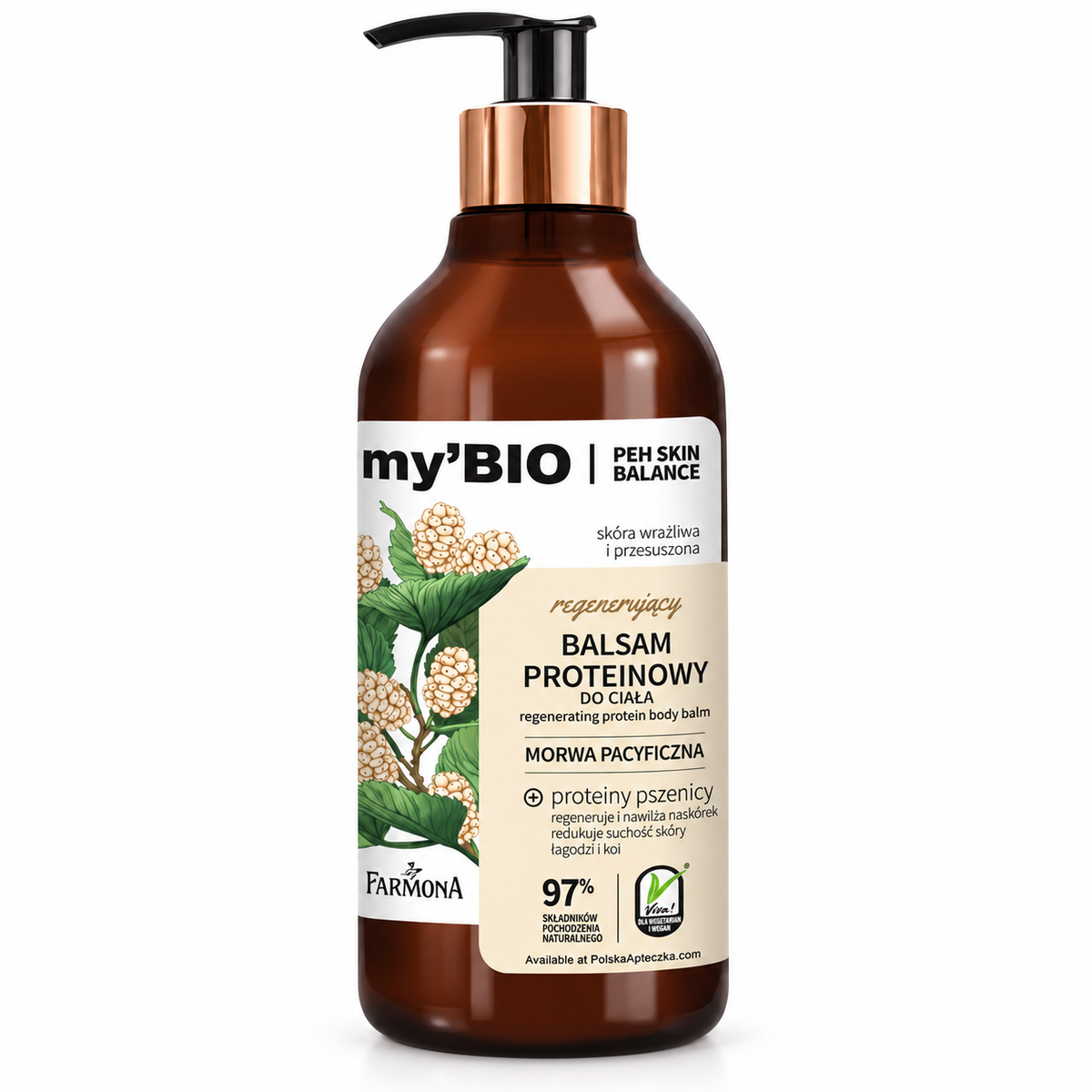 Farmona My Bio Regenerating Protein Body Balm for Sensitive & Dry Skin, 400 ml / Regenerujący balsam proteinowy do skóry wrażliwej i suchej, 400 ml