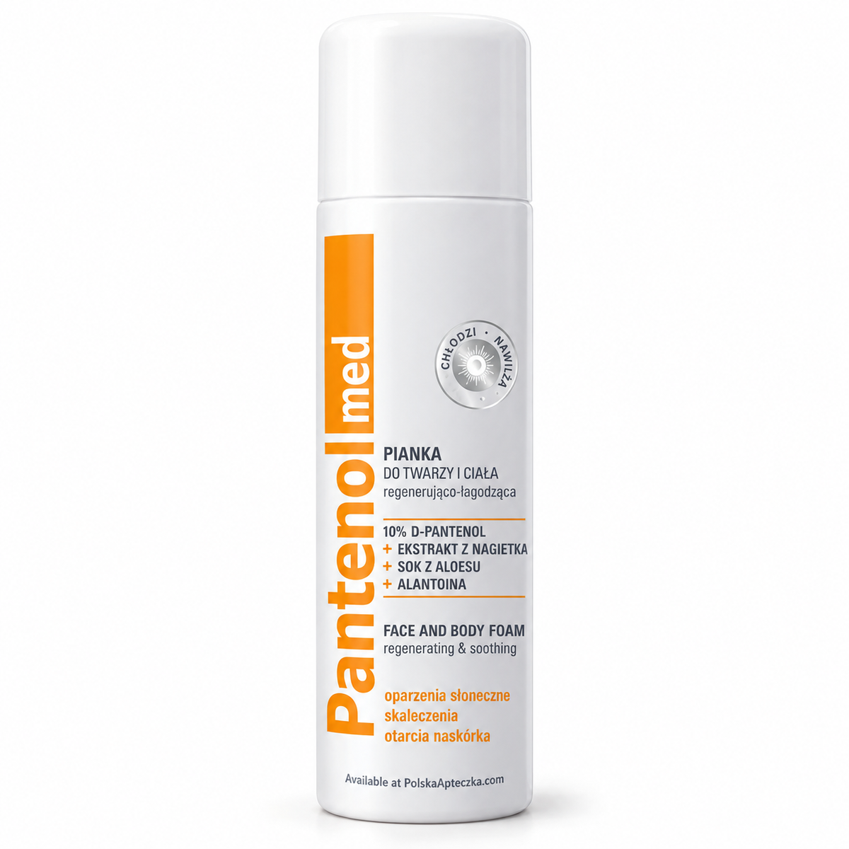Pantenol Med 10% Panthenol Soothing Face & Body Foam, 150 ml / Pantenol – Regenerująco-łagodząca pianka do twarzy i ciała, 150 ml