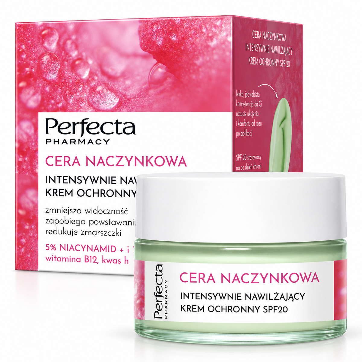 Perfecta Redness-Prone Skin Hydrating Face Cream SPF 20 50 ml | Perfecta Cera Naczynkowa Nawilżający krem ochronny SPF 20 50 ml