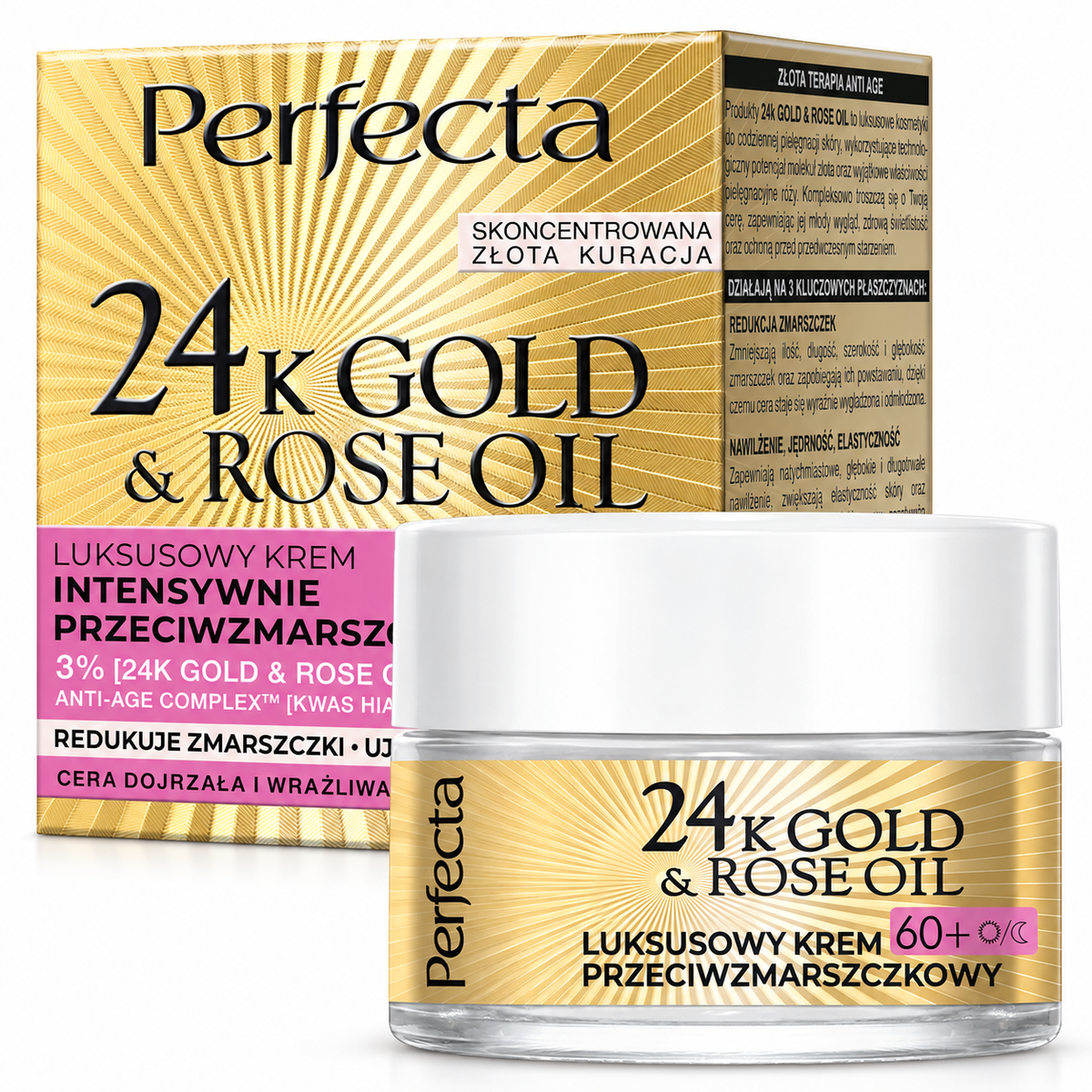 Perfecta 24K Gold & Rose Oil 60+ Day & Night Cream 50 ml | Perfecta 24K Gold & Rose Oil 60+ Krem na dzień i noc 50 ml