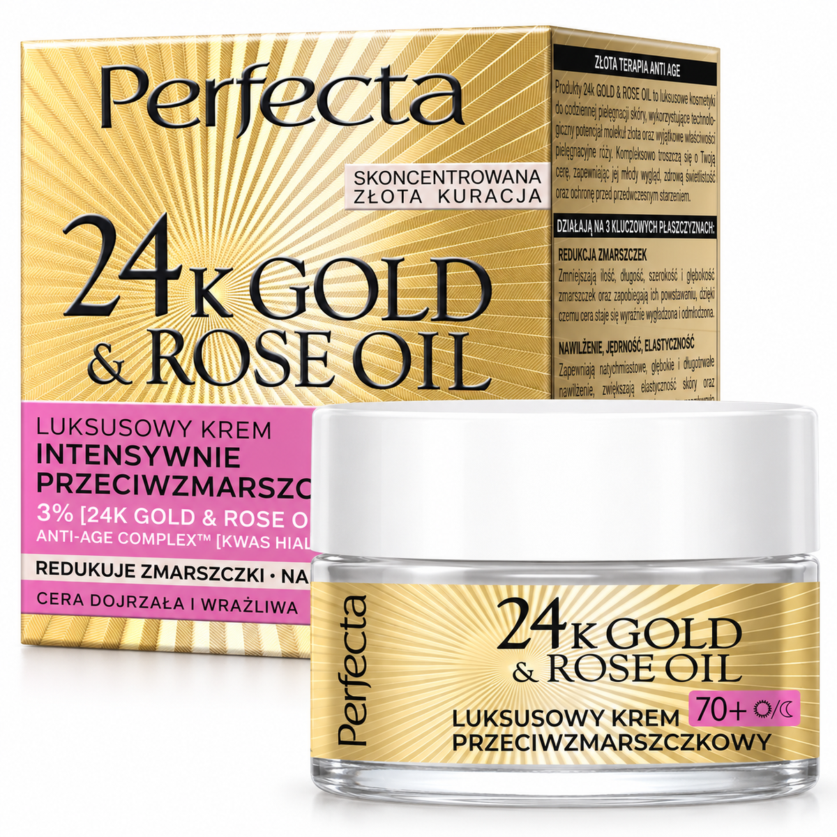 Perfecta 24K Gold & Rose Oil 70+ Day & Night Cream 50 ml | Perfecta 24K Gold & Rose Oil 70+ Krem na dzień i noc 50 ml