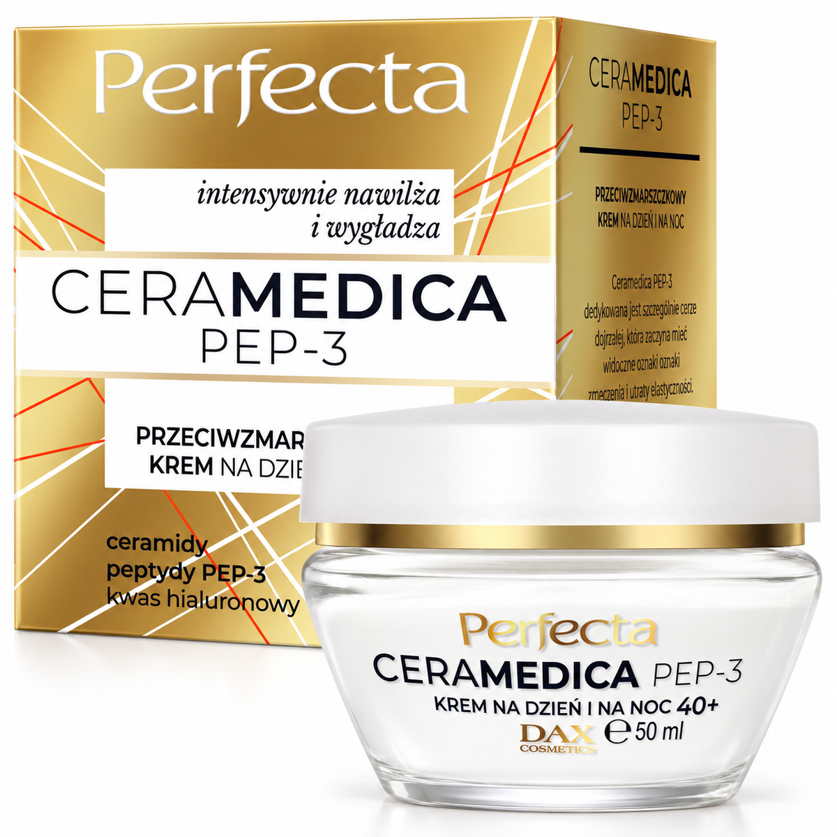 Perfecta Ceramedica PEP-3 40+ Hydrating Day & Night Cream 50 ml | Perfecta Ceramedica PEP-3 40+ Krem nawilżający na dzień i noc 50 ml