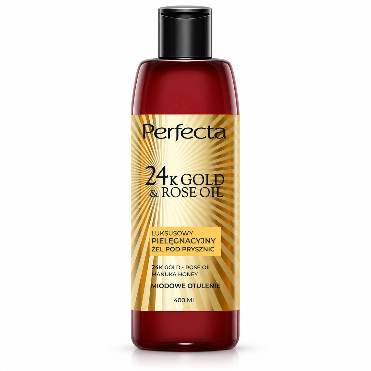 Perfecta 24K Gold & Rose Oil Manuka Honey Shower Gel 400 ml | Perfecta 24K Gold & Rose Oil Miodowy żel pod prysznic 400 ml