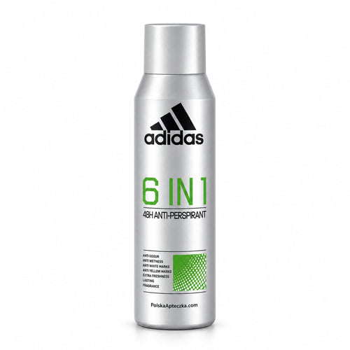 6-in-1 Men's Antiperspirant Spray, 150 ml – Adidas / 6-in-1 Antyperspirant w sprayu dla mężczyzn, 150 ml – Adidas