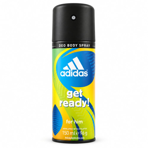 Get Ready! Men's Deodorant Body Spray, 150 ml – Adidas / Get Ready! Dezodorant w sprayu dla mężczyzn, 150 ml – Adidas