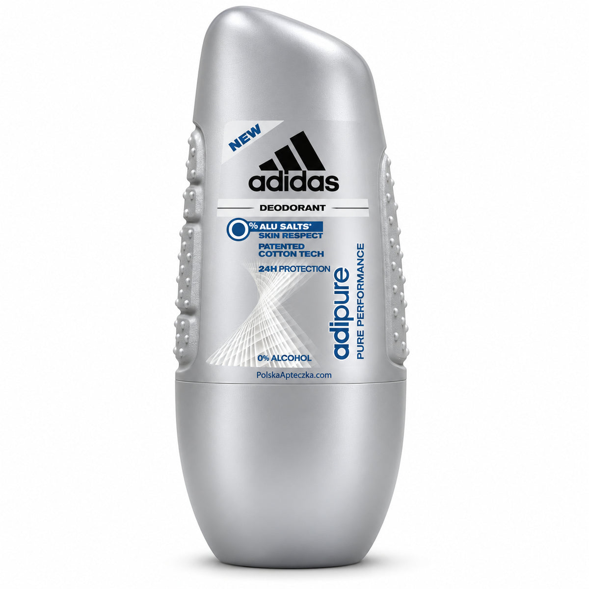 Adipure Men's Roll-On Deodorant, 50 ml – Adidas / Adipure Dezodorant w kulce dla mężczyzn, 50 ml – Adidas