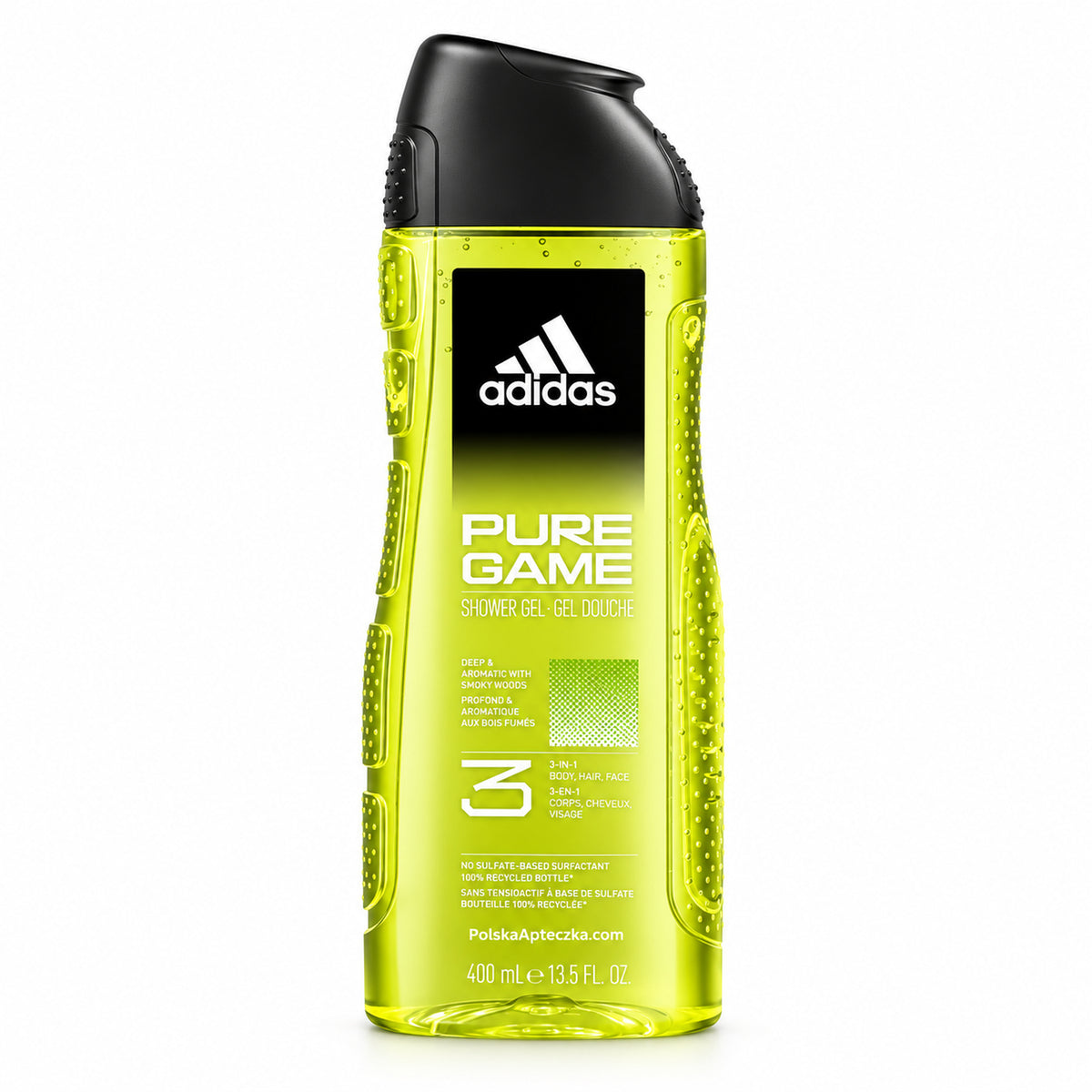 Pure Game Men's 3-in-1 Shower Gel, 400 ml – Adidas / Pure Game Żel pod prysznic 3w1 dla mężczyzn, 400 ml – Adidas