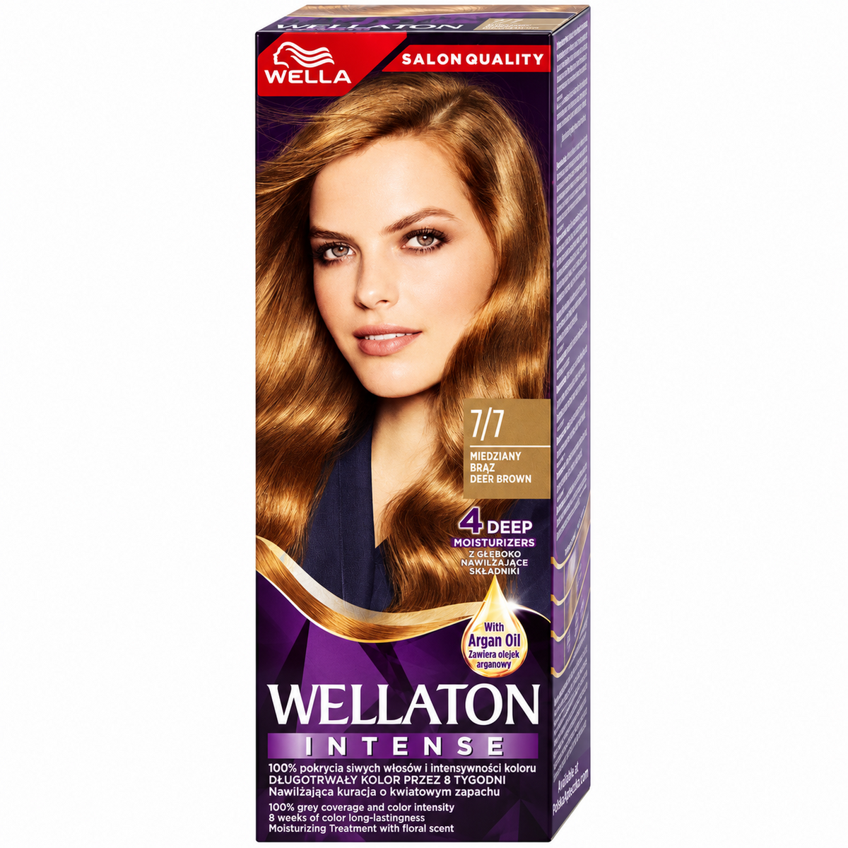 Wellaton Intense 7/7 Copper Brown Permanent Hair Color Cream 100 ml - Wella – product on a white background