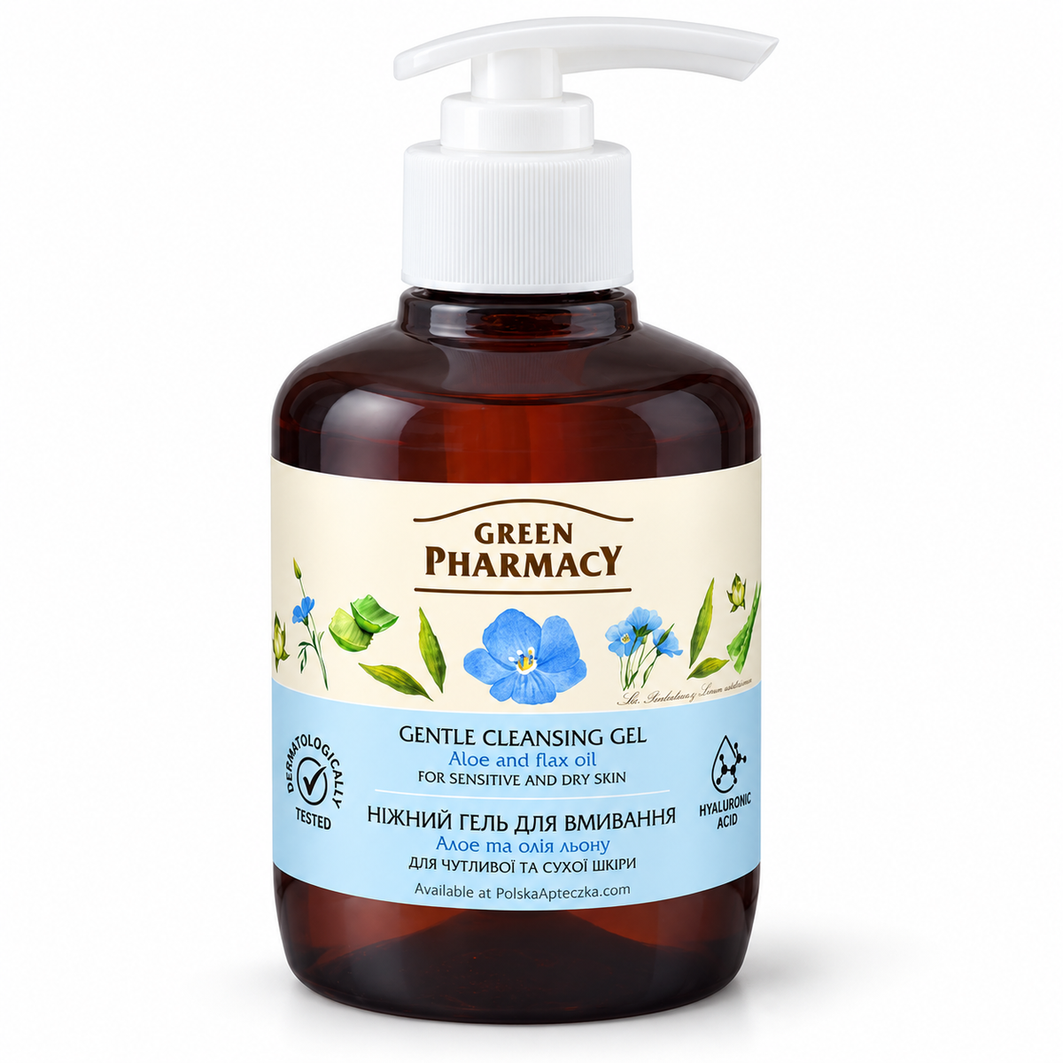 Green Pharmacy Aloe & Flaxseed Oil Face Cleansing Gel 270 ml — product front