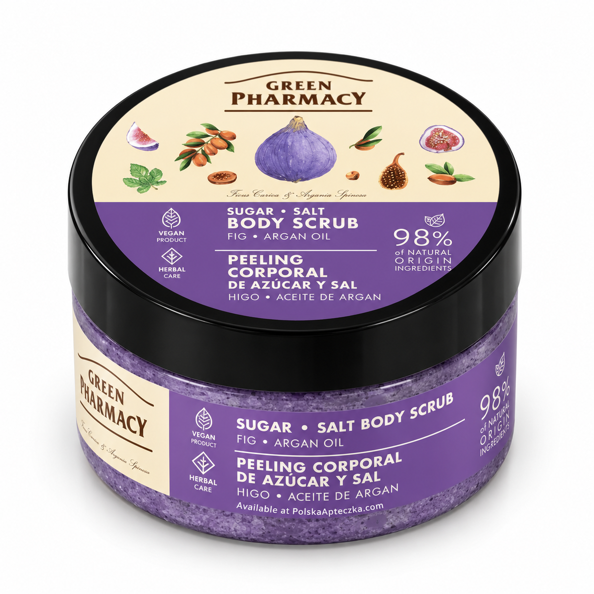 Green Pharmacy Argan Oil & Fig Salt & Sugar Body Scrub 200 ml — product front