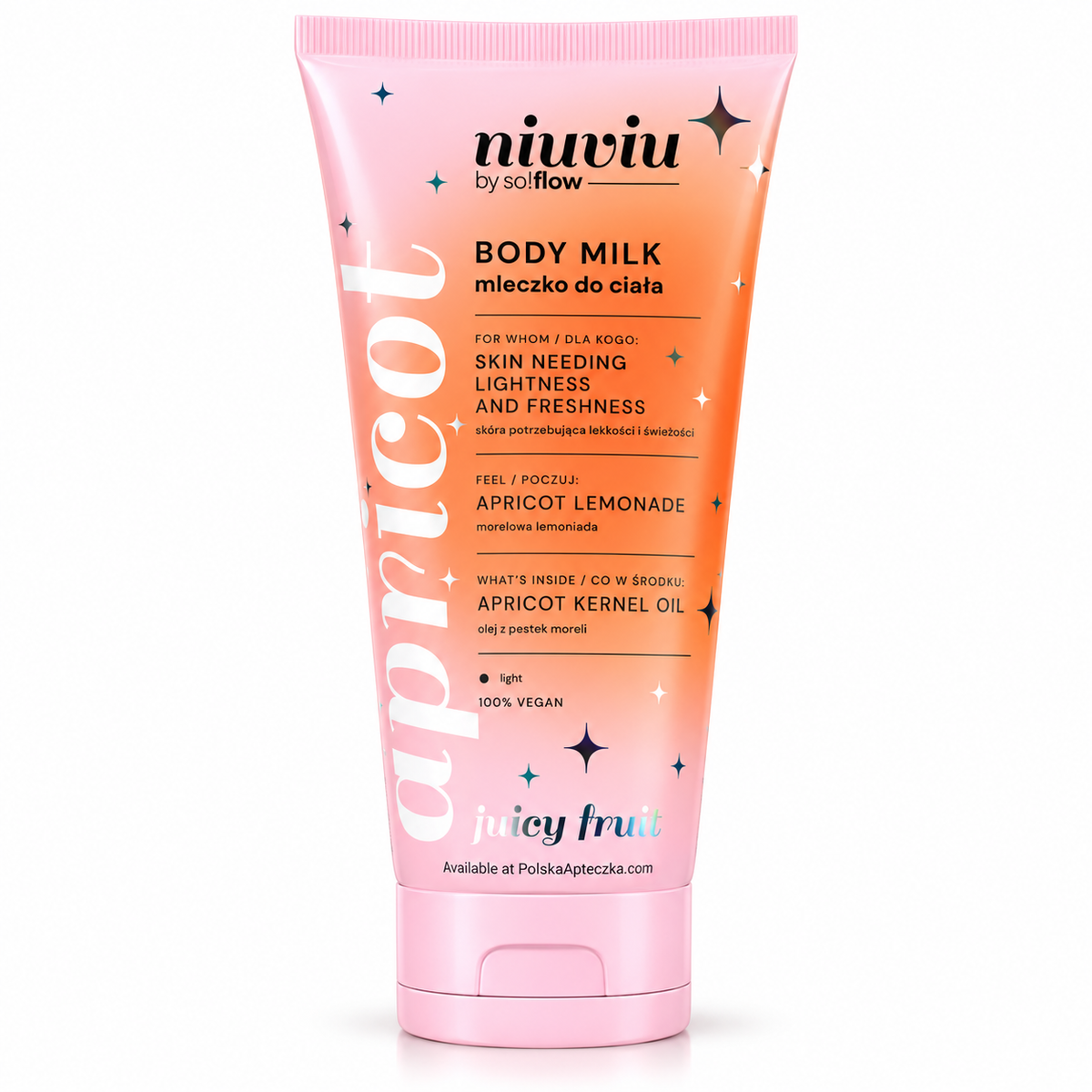 NIUVIU Juicy Fruit Apricot Lemonade Body Milk, 200 ml / Juicy Fruit Morelowa lemoniada – Balsam do ciała, 200 ml