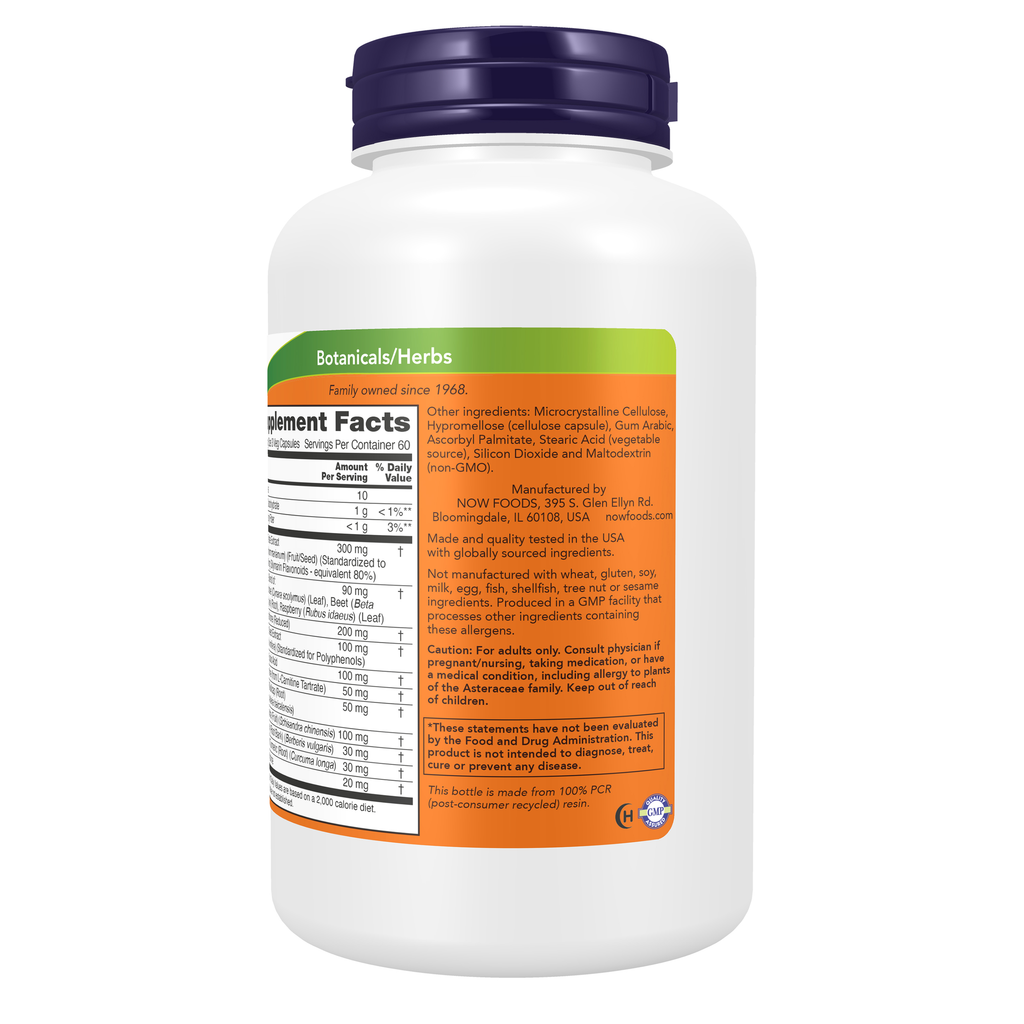 NOW Foods Liver Refresh™ - 180 Veg Capsules – Right label / Etykieta producenta