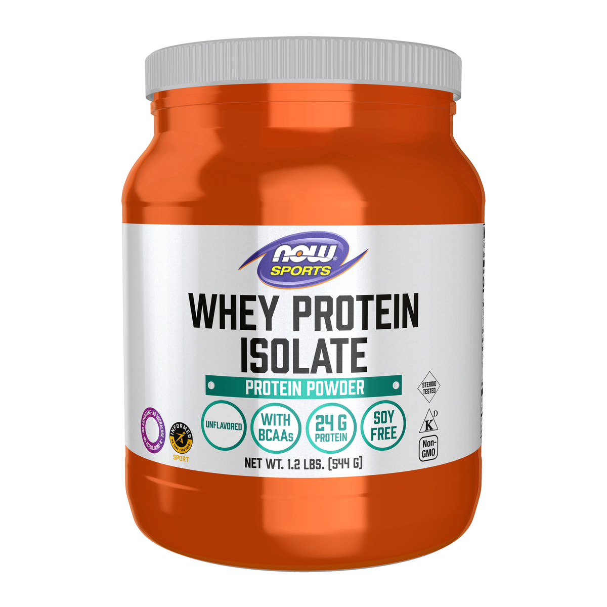 NOW Foods Whey Protein Isolate, Unflavored Powder - 1.2 lb. / izolat białka serwatkowego, proszek bez dodatków smakowych - 1.2 lb.