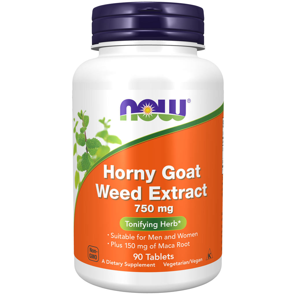 NOW Foods Horny Goat Weed Extract 750 mg - 90 Tablets / Horny Goat Weed ekstrakt 750 mg - 90 tabletek