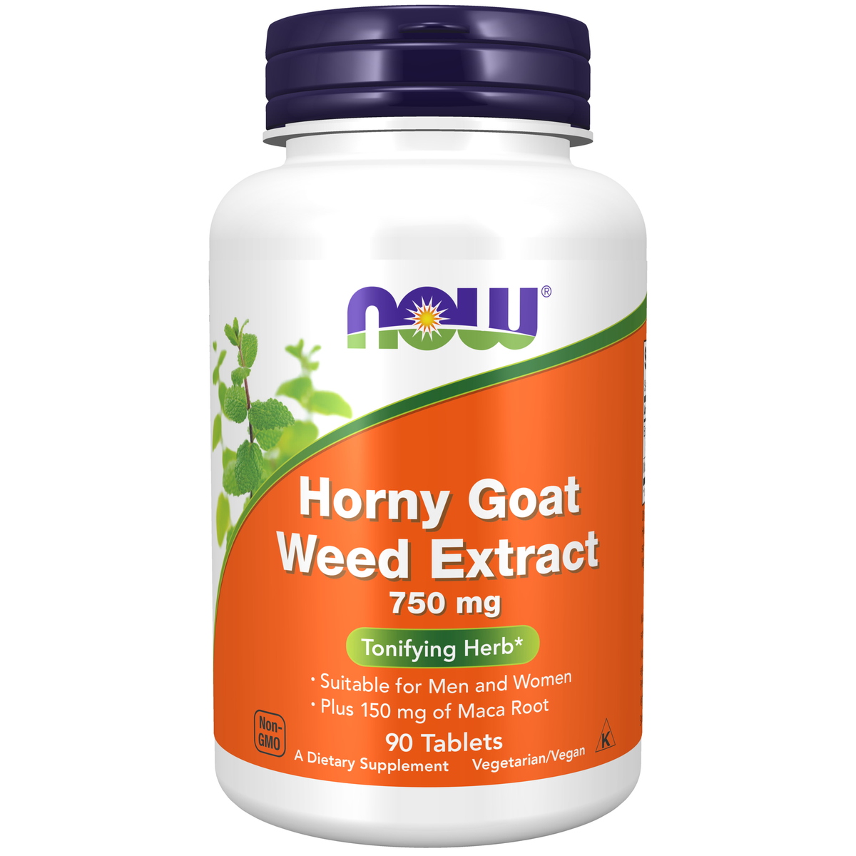 NOW Foods Horny Goat Weed Extract 750 mg - 90 Tablets / Horny Goat Weed ekstrakt 750 mg - 90 tabletek