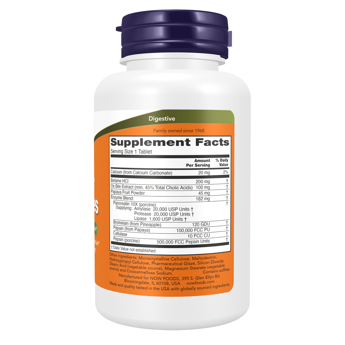 NOW Foods Super Enzymes - 90 Tablets – Right label / Etykieta producenta