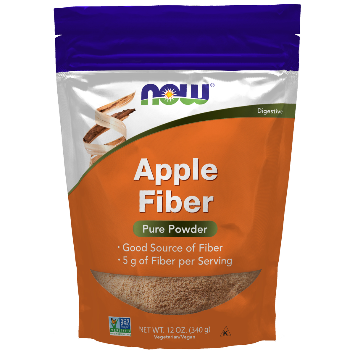 NOW Foods Apple Fiber Powder - 12 oz. / jabłko błonnik proszek - 12 oz.