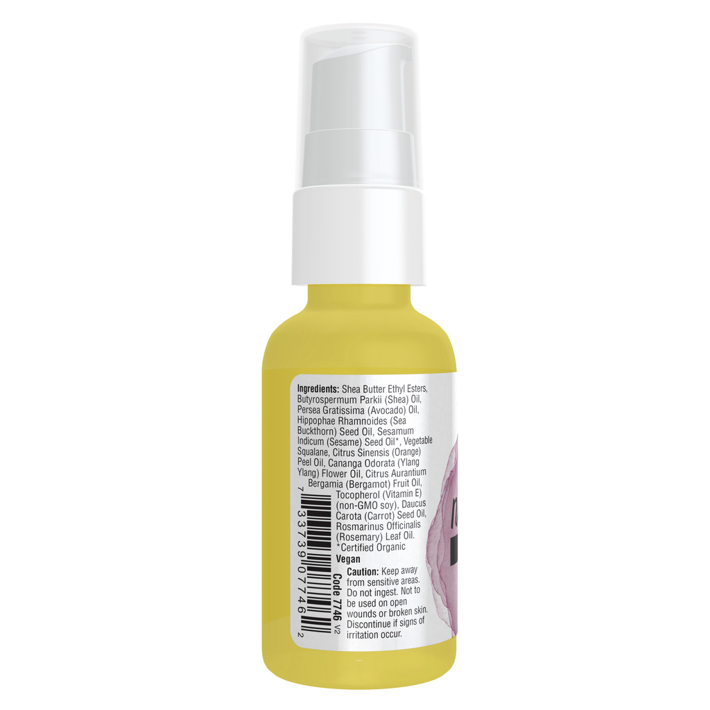 NOW Foods Nourish Facial Oil - 1 fl. oz. – Label details / Etykieta producenta