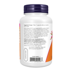NOW Foods Niacin 500 mg, Double Strength Flush-Free - 90 Veg Capsules – Left label / Etykieta producenta