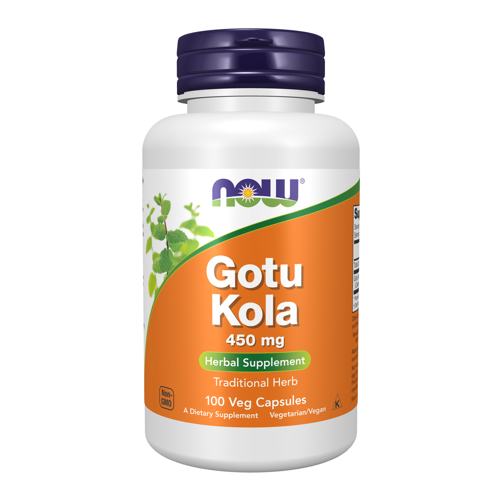 NOW Foods Gotu Kola 450 mg - 100 Veg Capsules / Gotu Kola 450 mg - 100 kapsułek roślinnych