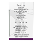 NOW Foods Portable USB Ultrasonic Oil Diffuser – Label details / Etykieta producenta
